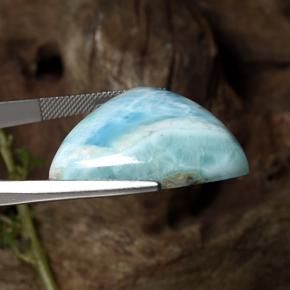 Larimar naturale blu da 46,87 ct, trillion, opaco