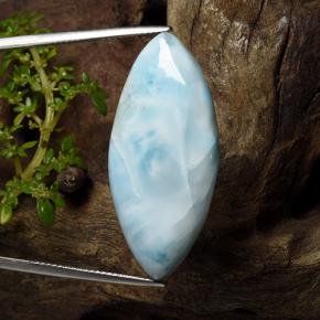 Larimar Azzurro naturale da 29.71 ct, Taglio marquise, Opaco