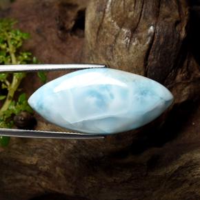 Larimar Azzurro naturale da 29.71 ct, Taglio marquise, Opaco