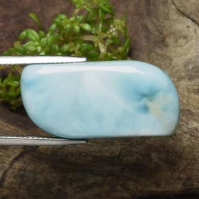 Larimar naturale blu da 20,35 ct, forma fantasia, opaco