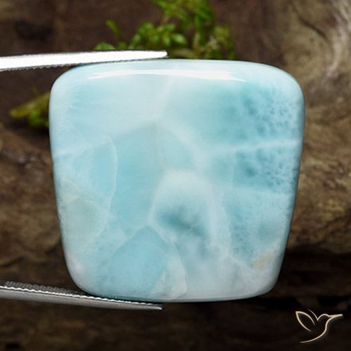 57.85ct Naturale Schiuma di mare blu Larimar, Taglio a fantasia, Opaco