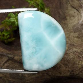 Larimar naturale verde da 30,40 ct, forma fantasia, opaco
