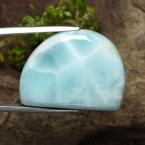 Larimar naturale verde da 30,40 ct, forma fantasia, opaco