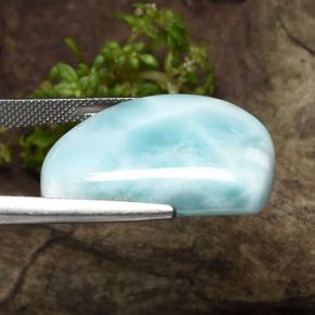 Larimar naturale verde da 30,40 ct, forma fantasia, opaco