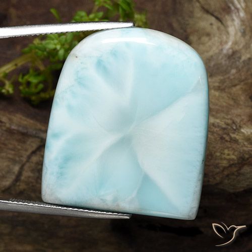 50.61ct Naturale Blu verdastro chiaro Larimar, Taglio a fantasia, Opaco