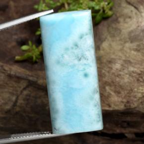 Larimar Azzurro naturale da 44.71 ct, Taglio a baguette, Opaco