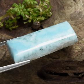 Larimar Azzurro naturale da 44.71 ct, Taglio a baguette, Opaco