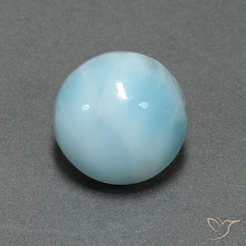 6.56ct Naturale Azzurro Larimar, Rotondo, Opaco