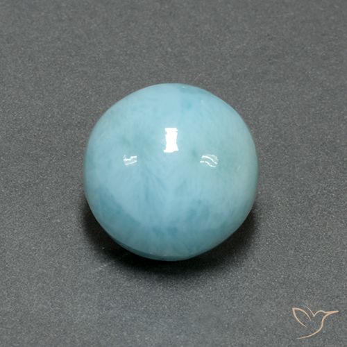 6.79ct Naturale Azzurro Larimar, Rotondo, Opaco