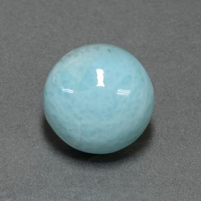 Larimar naturale blu da 6,99 ct, taglio rotondo, opaco