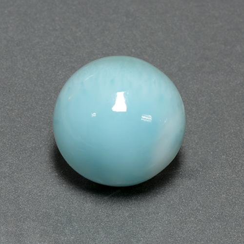 Larimar Azzurro naturale da 6.62 ct, Taglio rotondo, Opaco