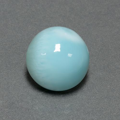 Larimar Azzurro naturale da 6.62 ct, Taglio rotondo, Opaco