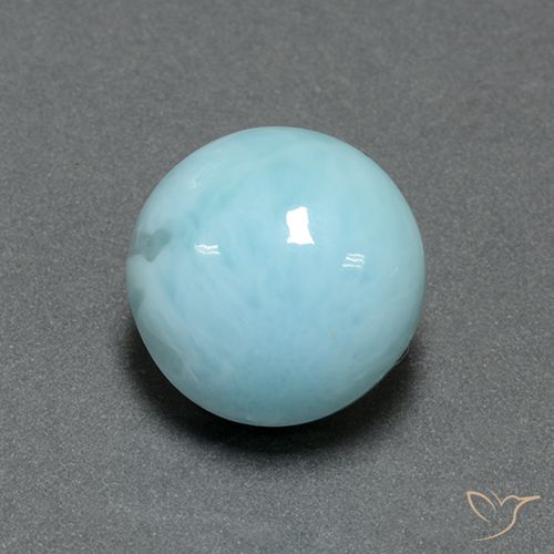 6.50ct Naturale Azzurro Larimar, Rotondo, Opaco