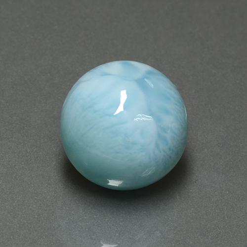 Larimar Azzurro naturale da 6.64 ct, Taglio rotondo, Opaco