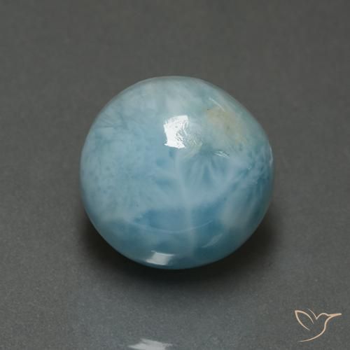 6.73ct Naturale Azzurro Larimar, Rotondo, Opaco