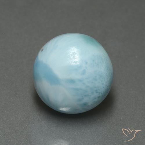 6.37ct Naturale Azzurro Larimar, Rotondo, Opaco