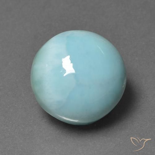 6.92ct Naturale Azzurro Larimar, Rotondo, Opaco