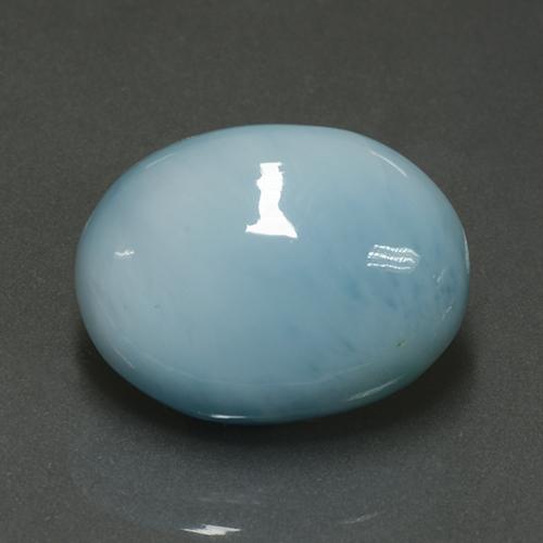 Larimar naturale blu da 7,62 ct, taglio ovale, opaco