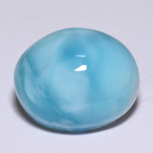 Larimar Blu naturale da 4.96 ct, Taglio ovale, Opaco