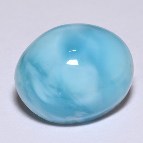 Larimar Blu naturale da 4.96 ct, Taglio ovale, Opaco