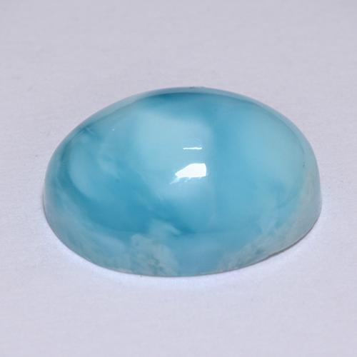 Larimar Blu naturale da 4.96 ct, Taglio ovale, Opaco