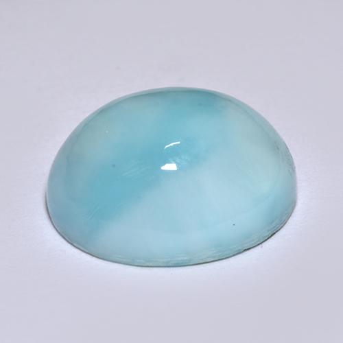 Larimar Blu naturale da 5.63 ct, Taglio ovale, Opaco