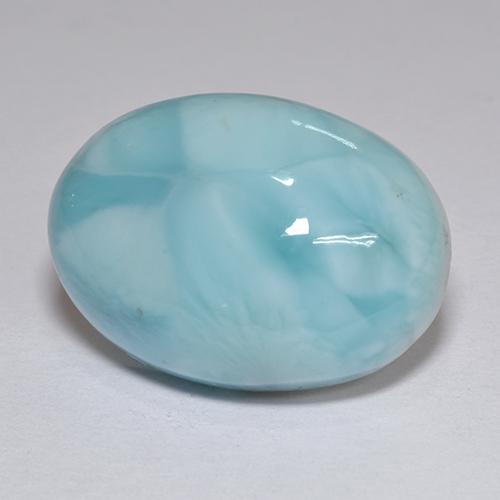 Larimar Blu naturale da 13.07 ct, Taglio ovale, Opaco