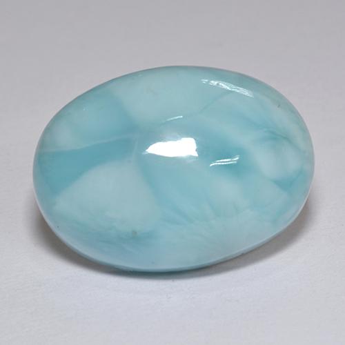 Larimar Blu naturale da 13.07 ct, Taglio ovale, Opaco