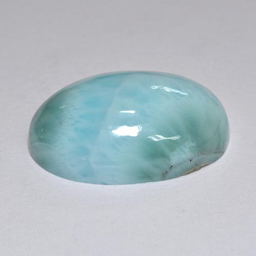 Larimar Blu naturale da 11.22 ct, Taglio ovale, Opaco