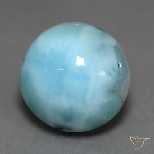 6.50ct Naturale Azzurro Larimar, Rotondo, Opaco