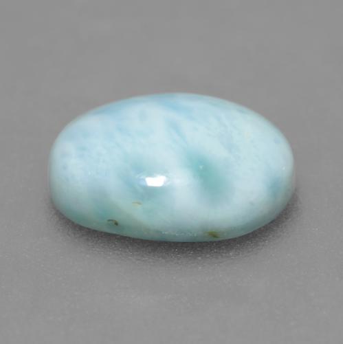 Larimar naturale turchese da 2,60 ct, taglio ovale, opaco