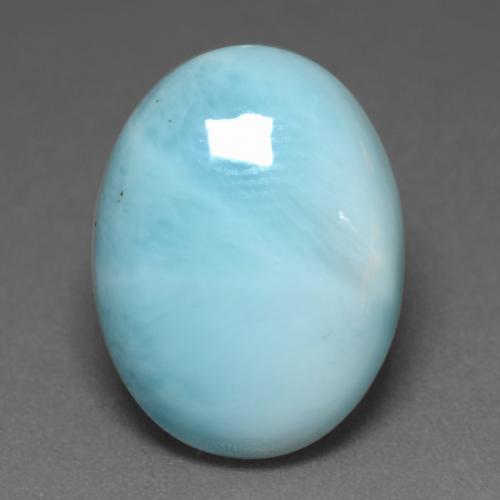 Larimar Azzurro naturale da 7.58 ct, Taglio ovale, Opaco