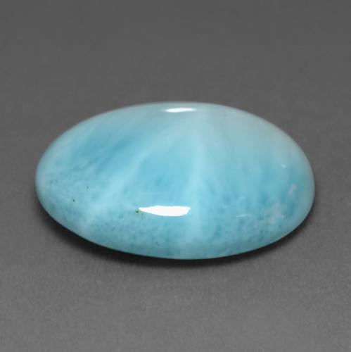 Larimar Azzurro naturale da 7.58 ct, Taglio ovale, Opaco