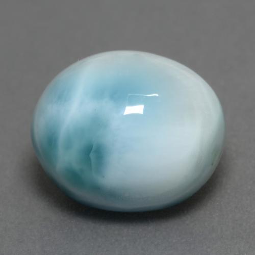 Larimar Azzurro naturale da 6.88 ct, Taglio ovale, Opaco