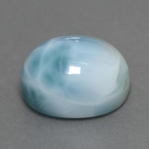 Larimar Azzurro naturale da 6.88 ct, Taglio ovale, Opaco