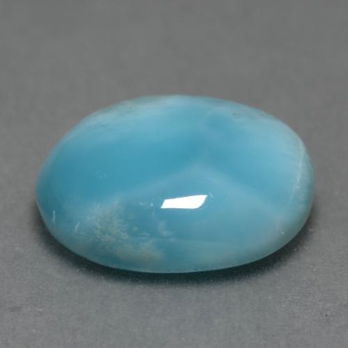 Larimar naturale blu da 4,48 ct, taglio ovale, traslucido