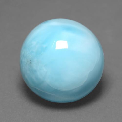 Larimar Azzurro naturale da 7.48 ct, Taglio rotondo, Opaco
