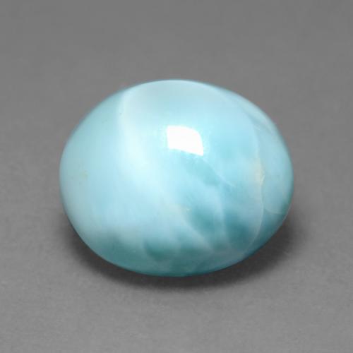 Larimar Azzurro naturale da 4.48 ct, Taglio ovale, Opaco