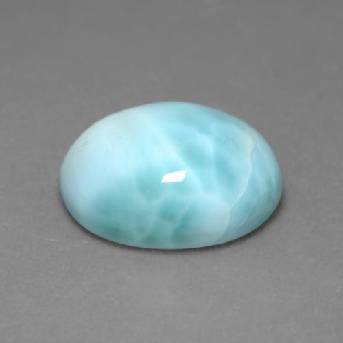 Larimar Azzurro naturale da 4.48 ct, Taglio ovale, Opaco