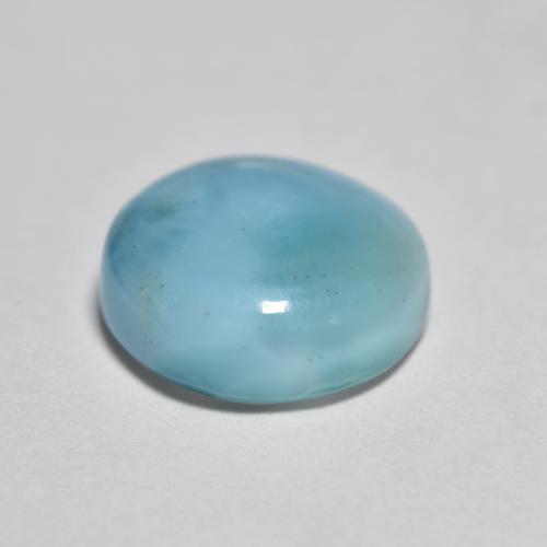 Larimar naturale blu da 2,69 ct, taglio rotondo, opaco