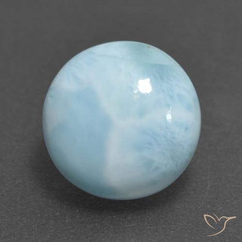 3.26ct Naturale Azzurro Larimar, Rotondo, Opaco