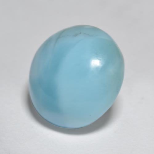 Larimar Azzurro naturale da 3.09 ct, Taglio rotondo, Opaco