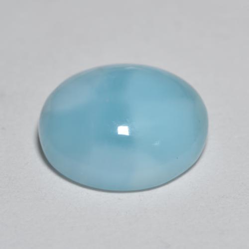 Larimar Azzurro naturale da 3.09 ct, Taglio rotondo, Opaco