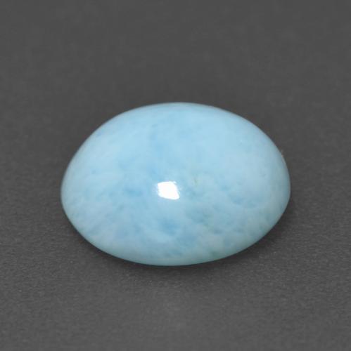 Larimar Azzurro naturale da 3.28 ct, Taglio rotondo, Opaco