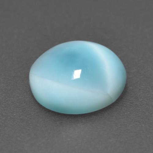 Larimar naturale blu da 3,35 ct, taglio rotondo, traslucido