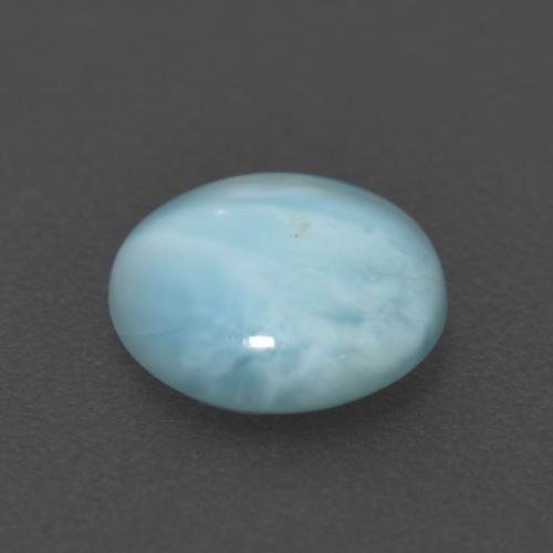 Larimar Azzurro cielo chiaro naturale da 1.43 ct, Taglio rotondo, Traslucido