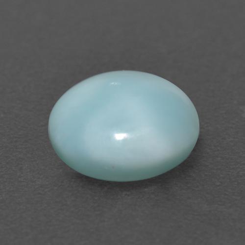 Larimar naturale blu da 2,56 ct, taglio rotondo, opaco
