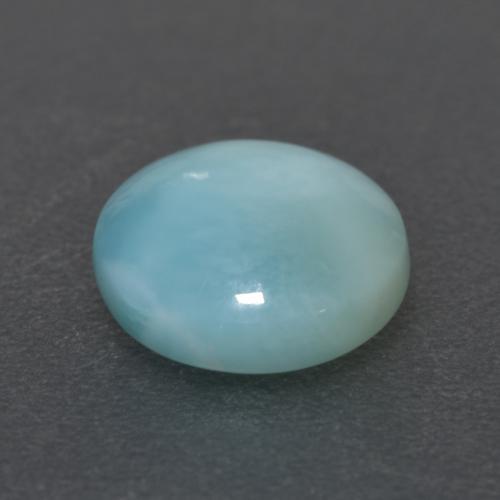 Larimar naturale blu da 2,10 ct, taglio rotondo, traslucido