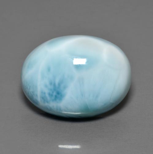 Larimar Azzurro naturale da 7.96 ct, Taglio ovale, Opaco