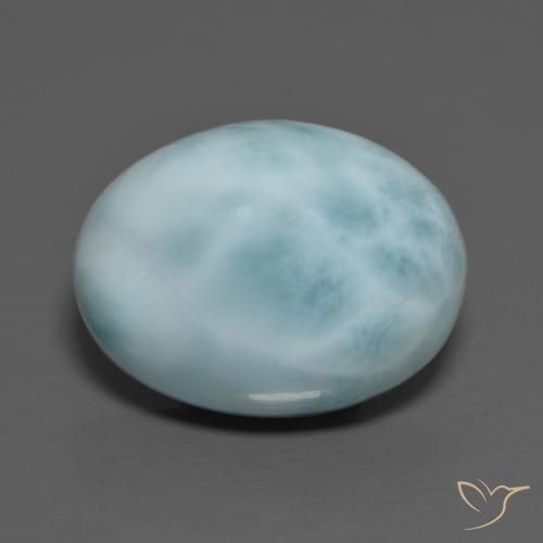 Larimar Azzurro naturale da 9.21 ct, Ovale, Opaco